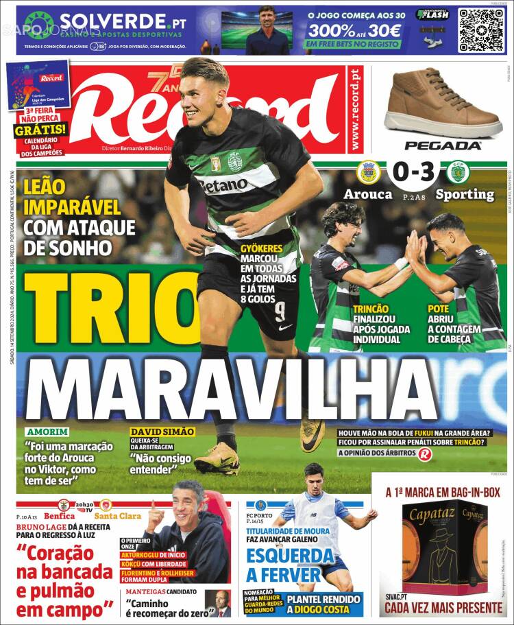 Portada de Record (Portugal)
