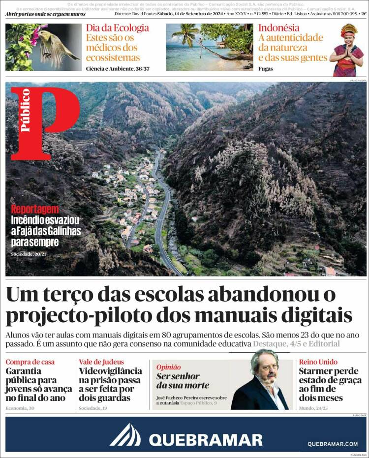 Portada de Público (Portugal)