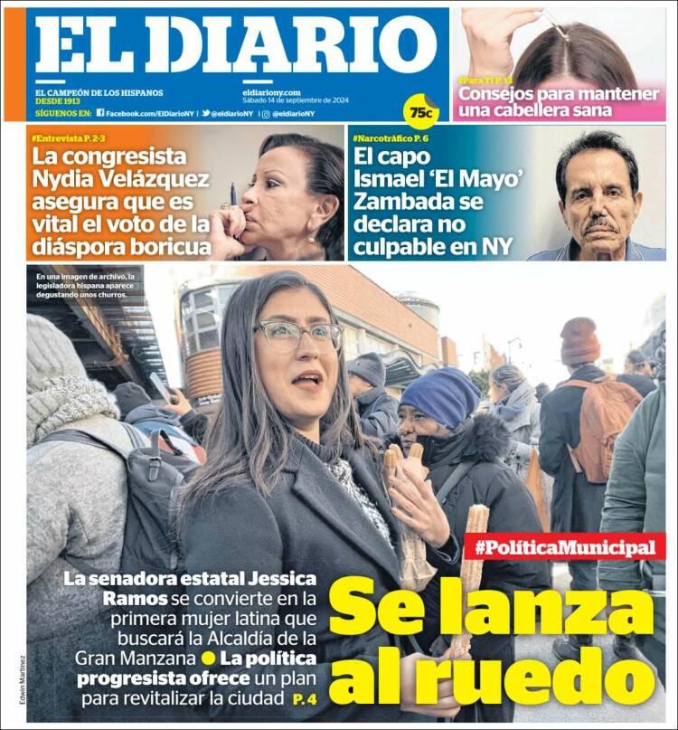 Portada de El Diario NY (USA)