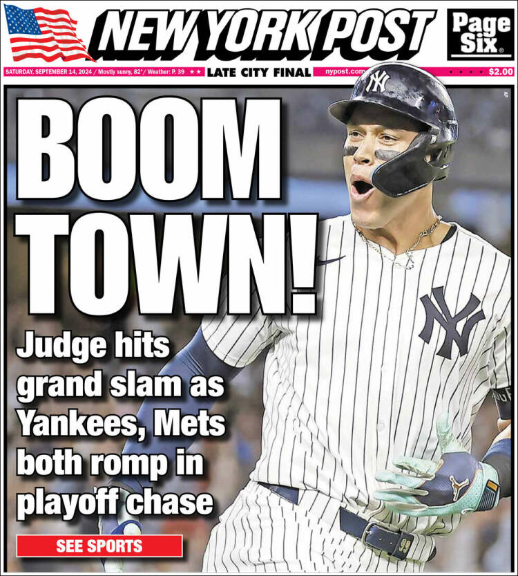 Portada de New York Post (USA)