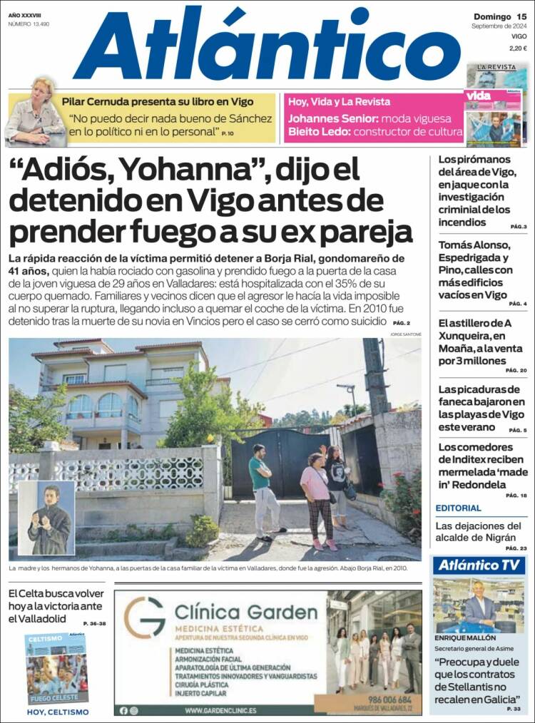 Portada de Atlántico Diario (España)