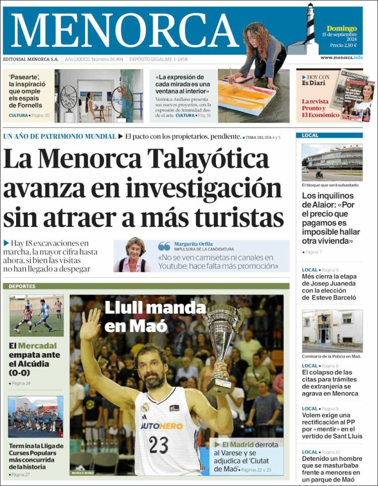 Portada de Menorca - Diario Insular (España)