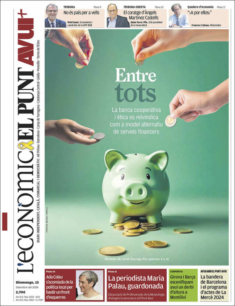 Portada de El Punt Avui (España)