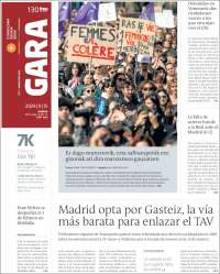 Portada de Gara (España)