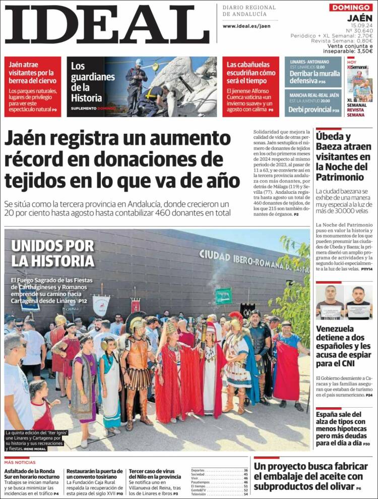 Portada de El Ideal de Jaén (España)