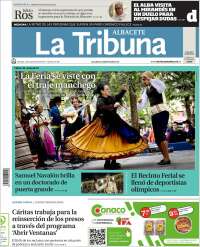 Portada de La Tribuna de Albacete (España)