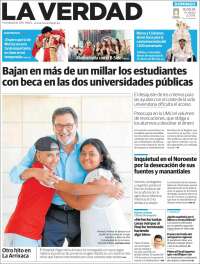 Portada de La Verdad de Murcia (España)