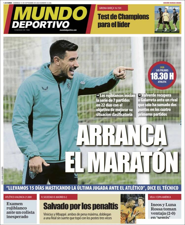 Portada de Mundo Deportivo Bizkaia (España)