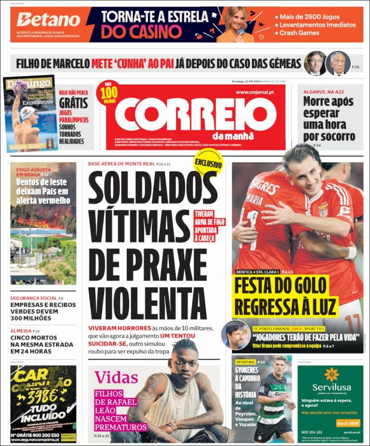 Portada de Correio da Manhã (Portugal)