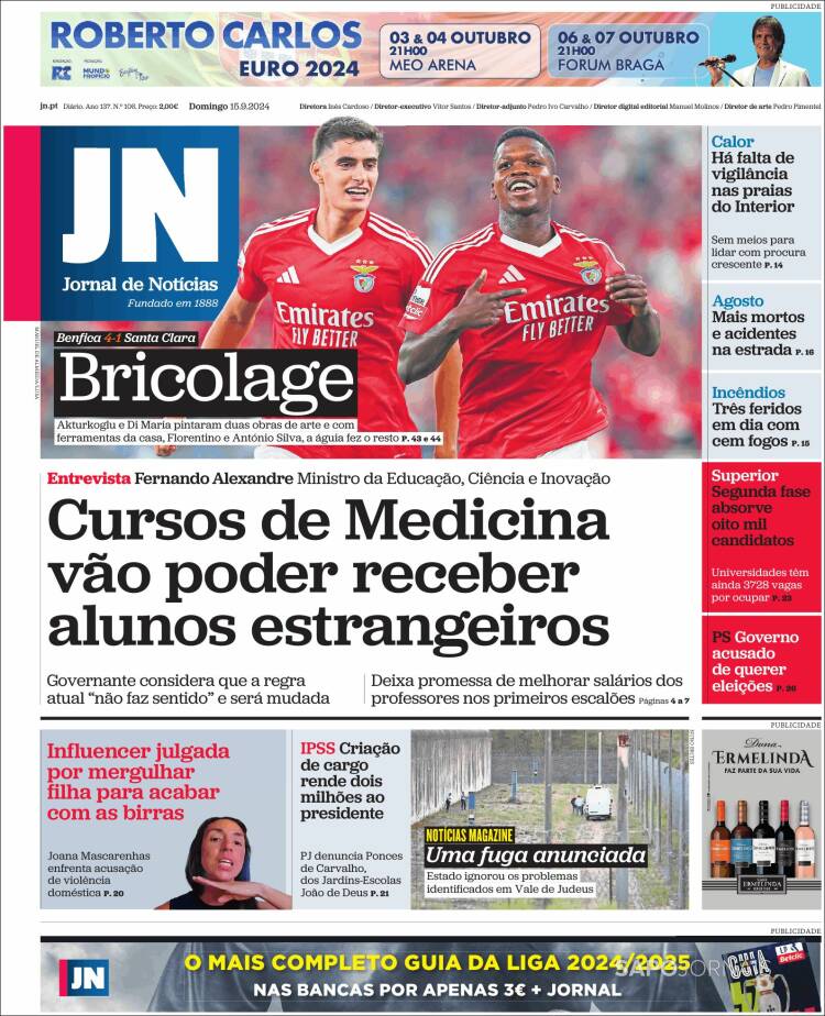 Portada de Jornal de Notícias (Portugal)