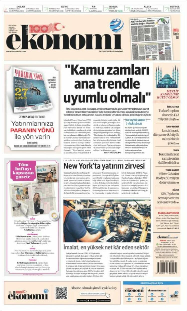 Portada de Dünya (Turqu&iacute;a)