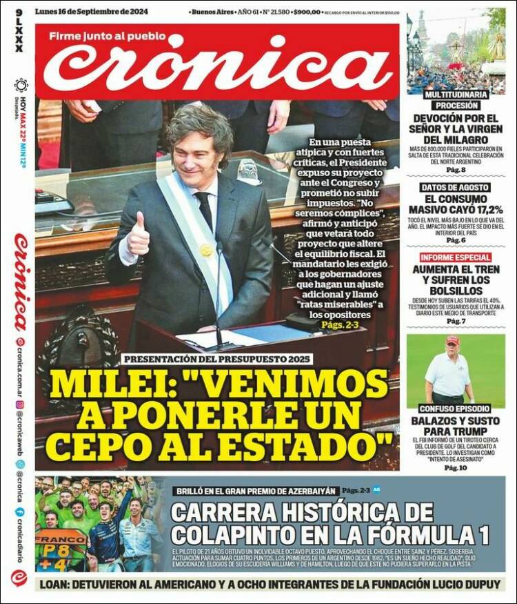 Portada de La Voz del Chaco (Argentina)