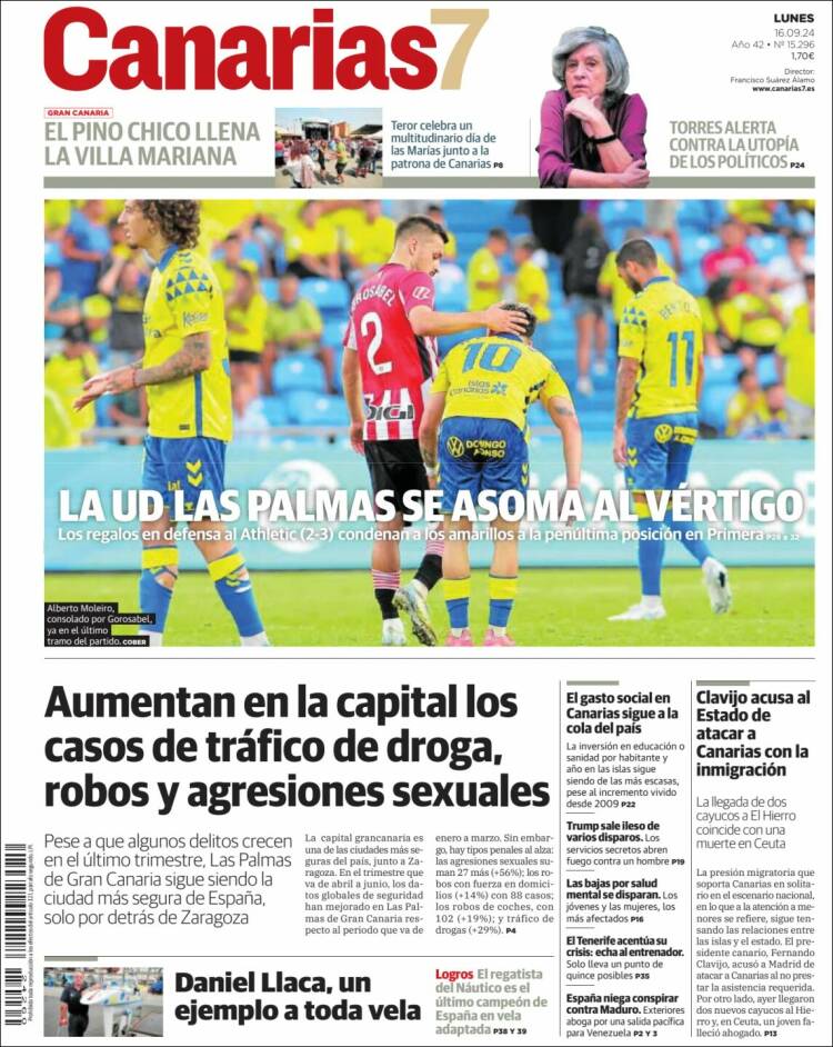 Portada de Canarias 7 (España)