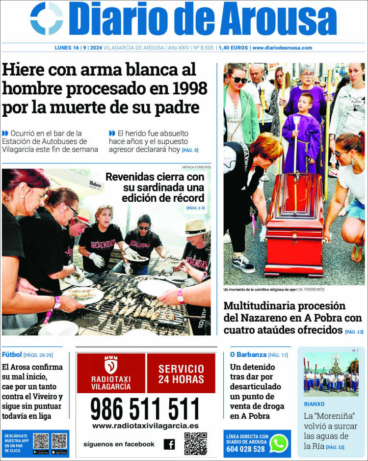 Portada de Diario de Arousa (España)