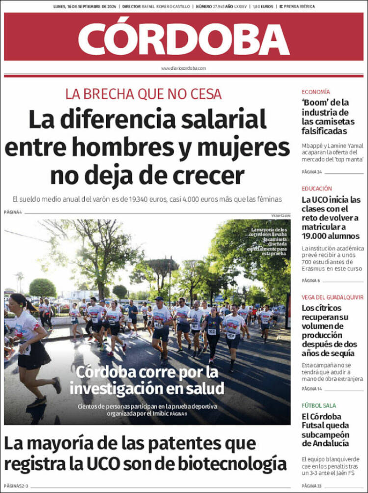 Portada de Diario de Córdoba (España)