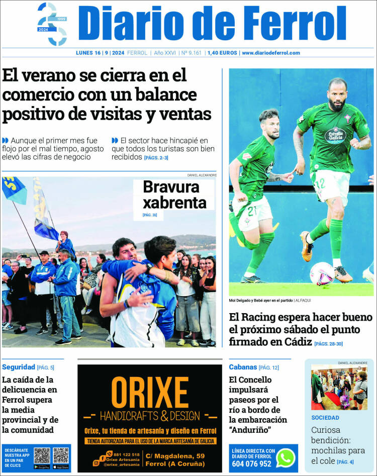 Portada de Diario de Ferrol (España)