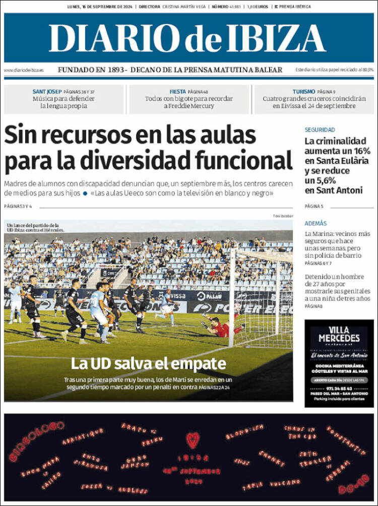 Portada de Diario de Ibiza (España)