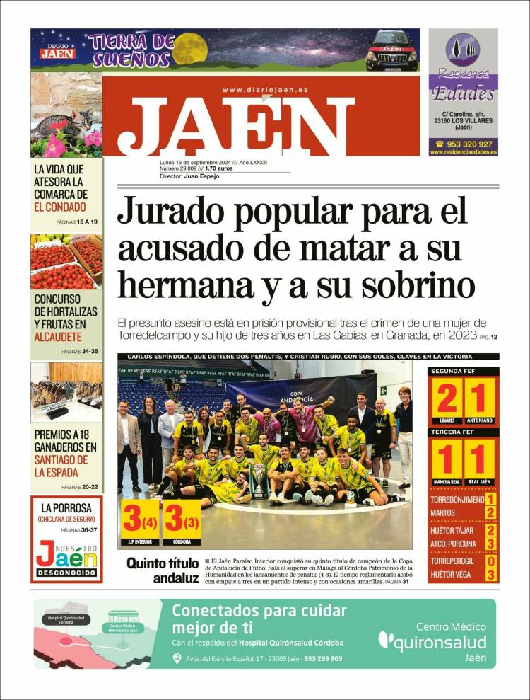 Portada de Diario Jaén (España)