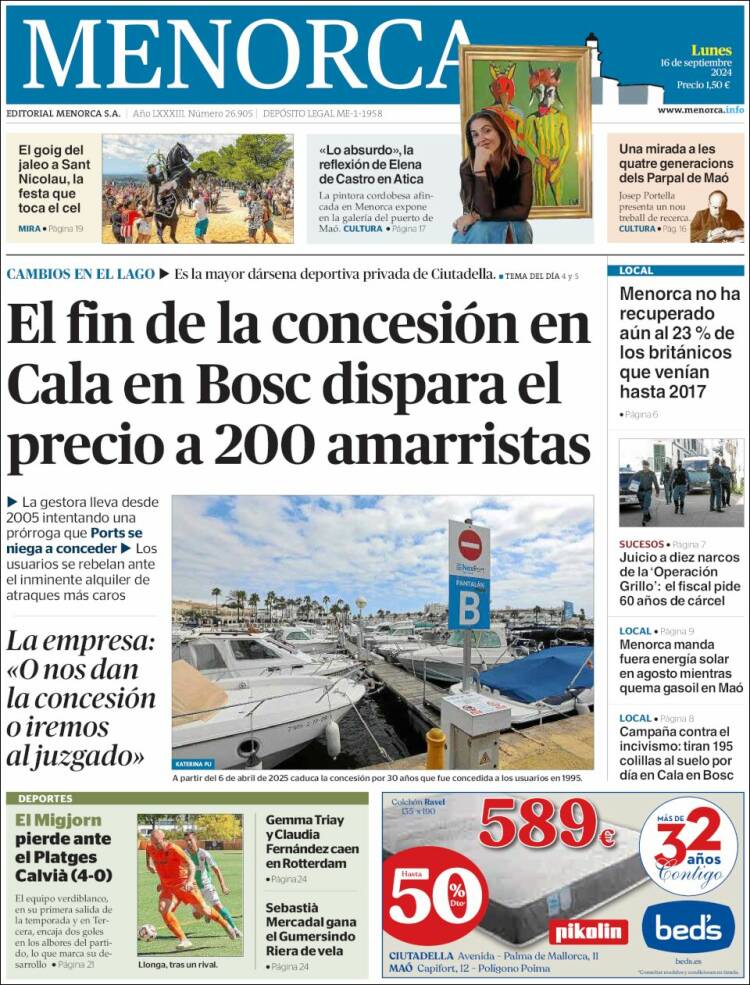 Portada de Menorca - Diario Insular (España)