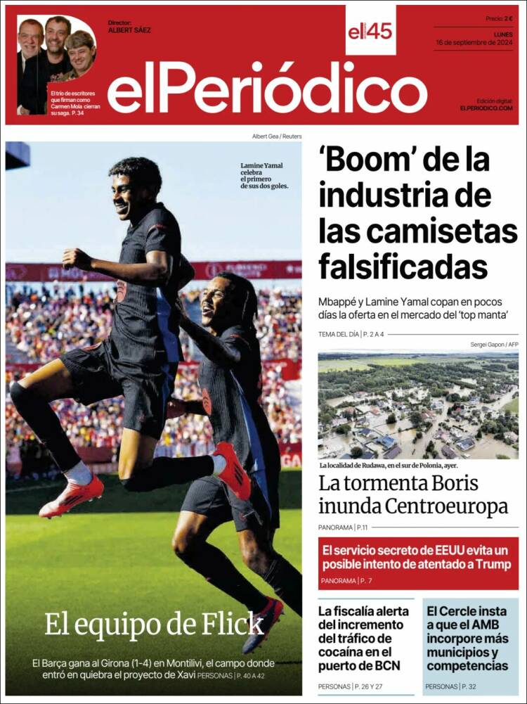 Portada de El Periódico (España)