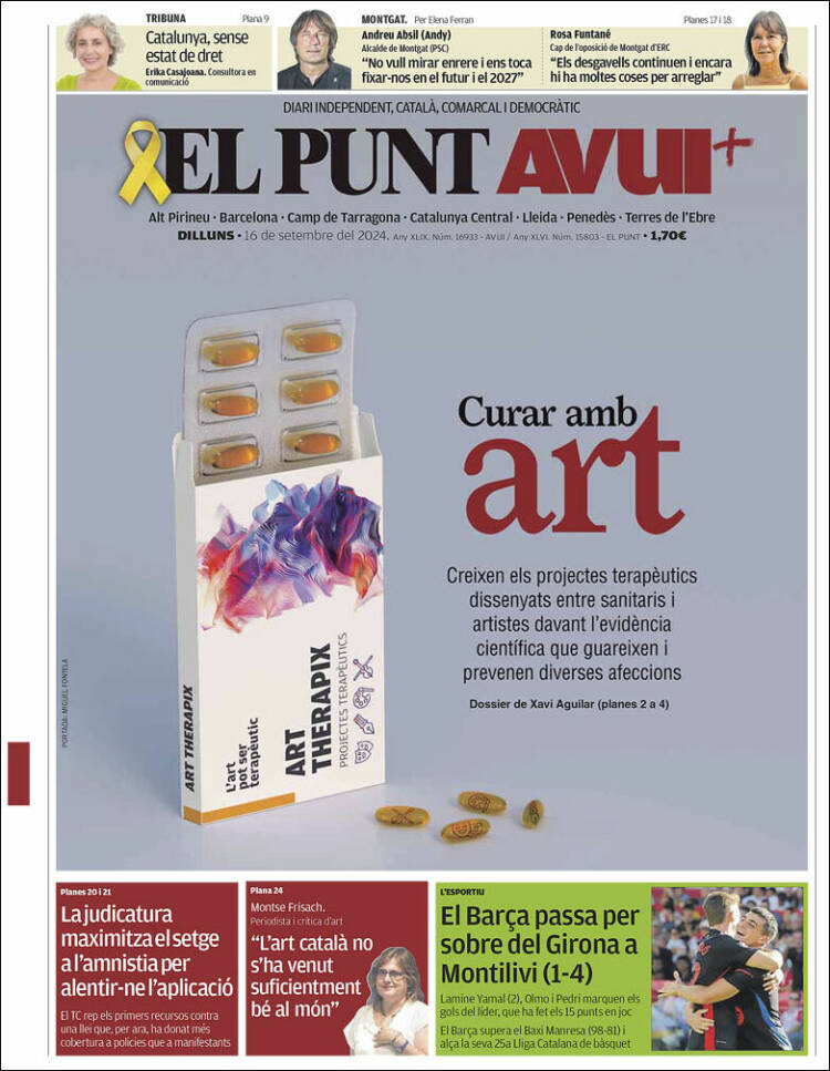 Portada de El Punt Avui (España)