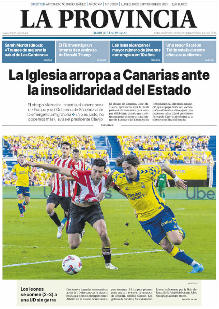 Portada de La Provincia (España)