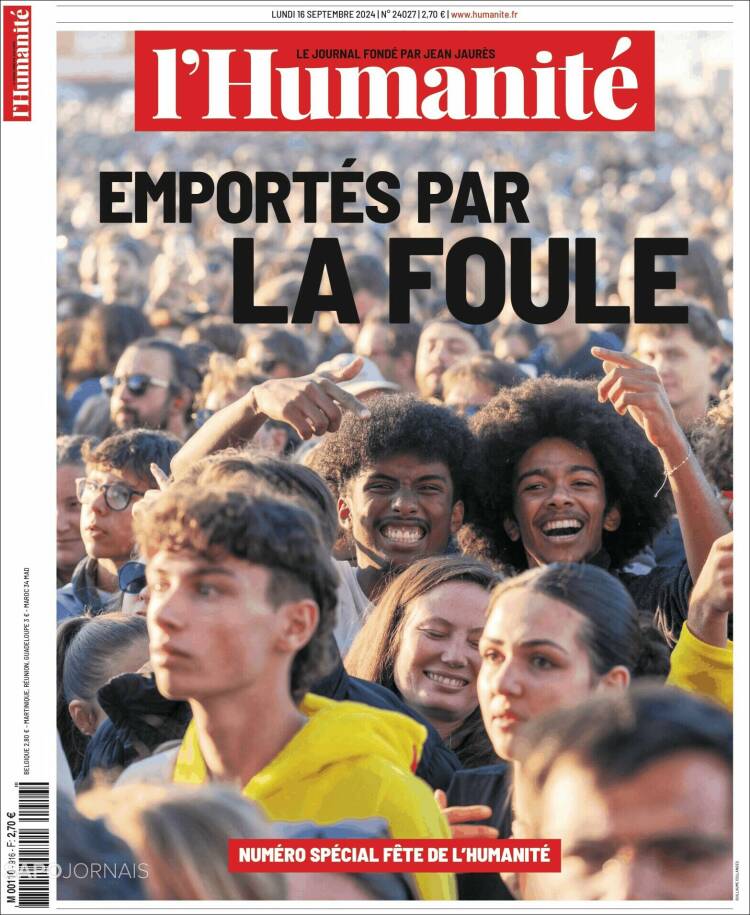 Portada de l'Humanite (Francia)