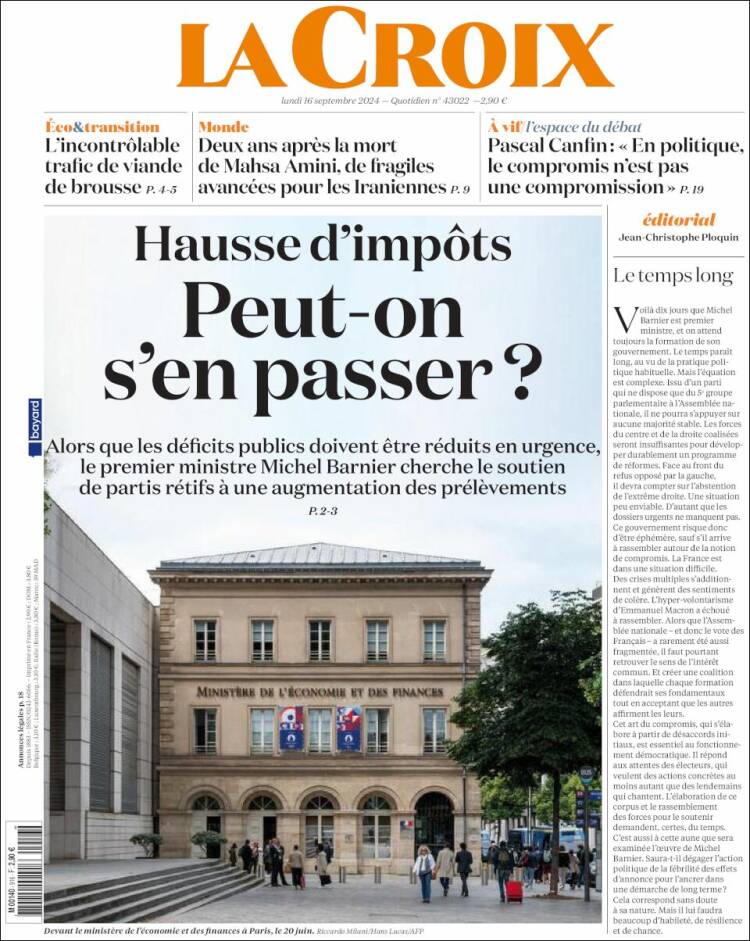 Portada de La Croix (Francia)