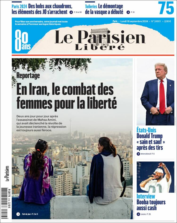 Portada de Le Parisien (Francia)
