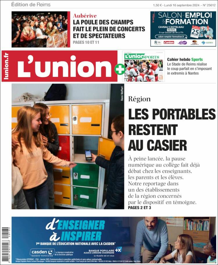 Portada de L'Union (Francia)