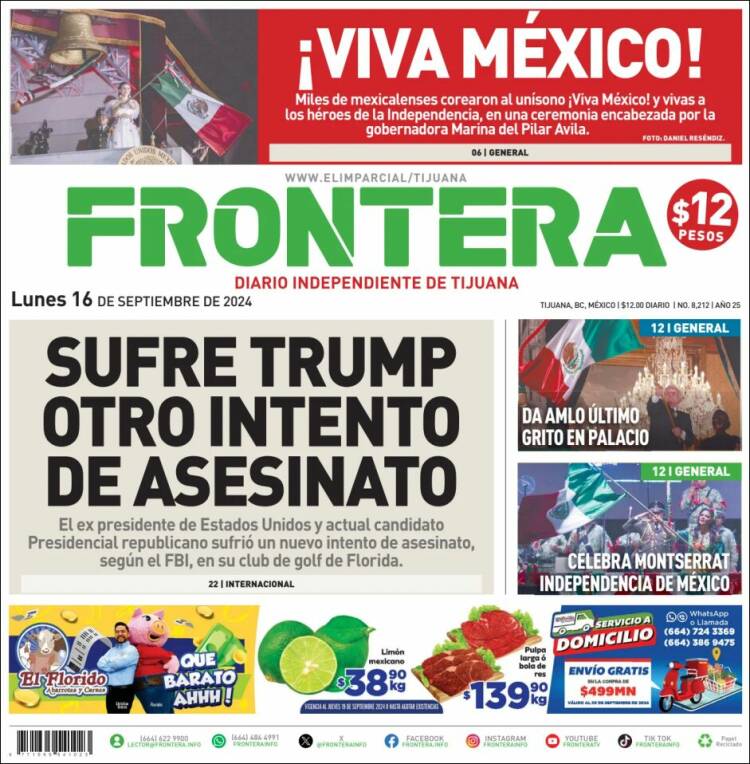 Portada de Frontera (México)