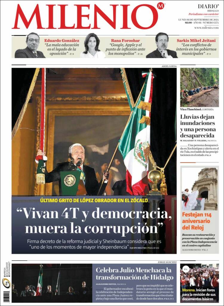 Portada de Milenio de Hidalgo (México)