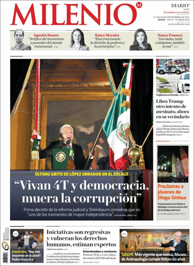 Portada de Milenio de León (México)