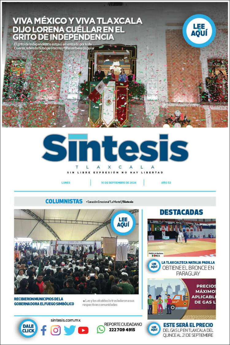 Portada de Síntesis de Tlaxcala (México)