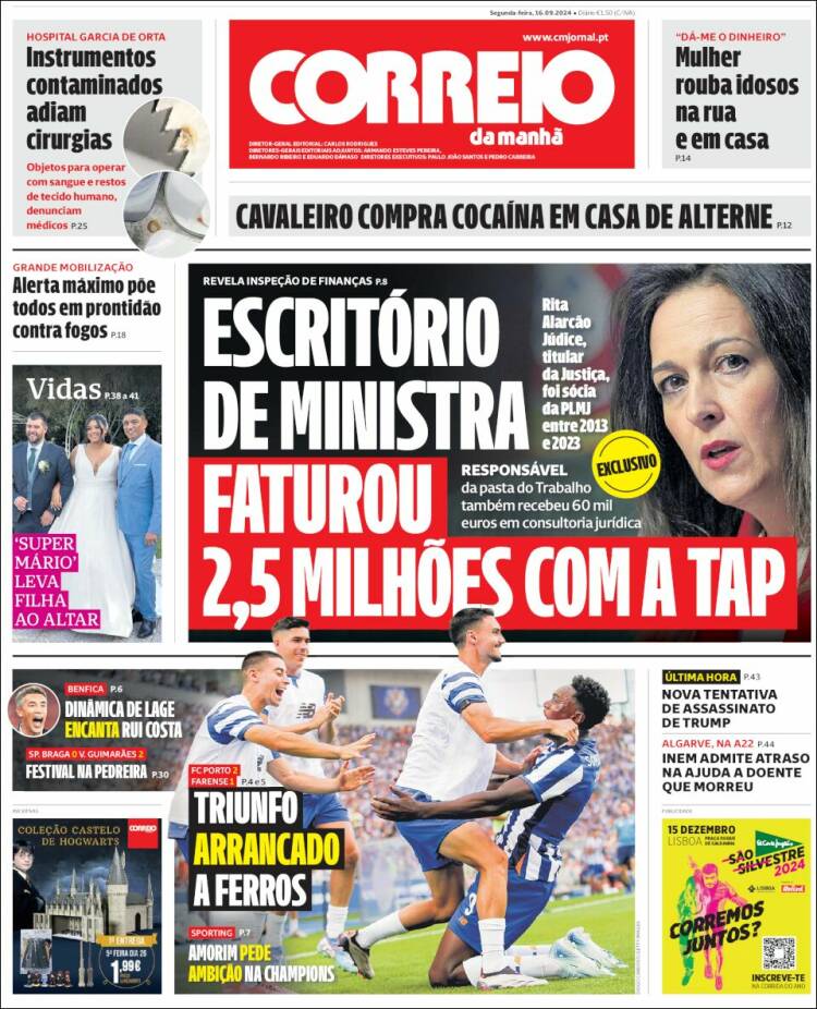 Portada de Correio da Manhã (Portugal)