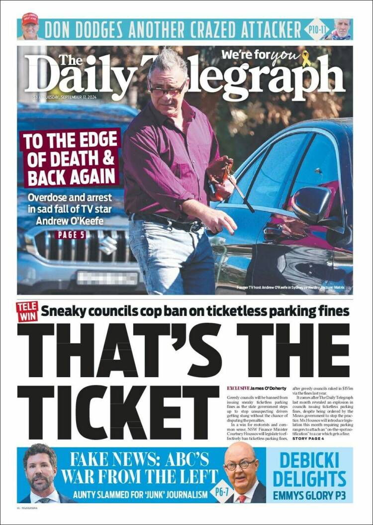 Portada de The Daily Telegraph (Australia)