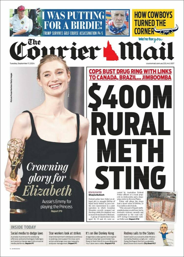 Portada de The Courier-Mail (Australia)