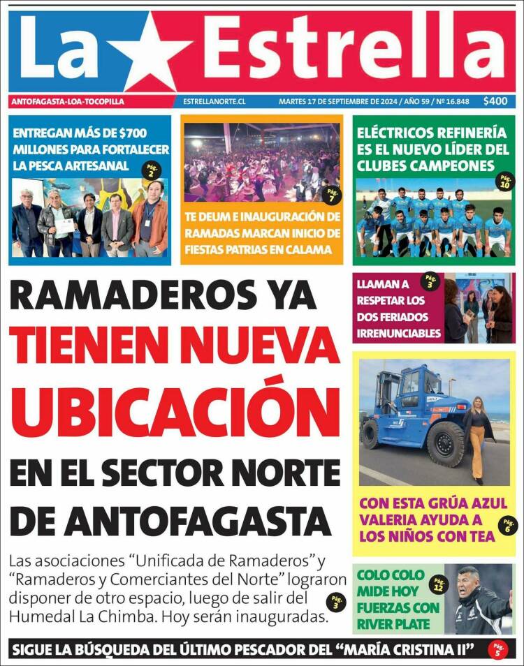 Portada de La Estrella del Norte (Chile)