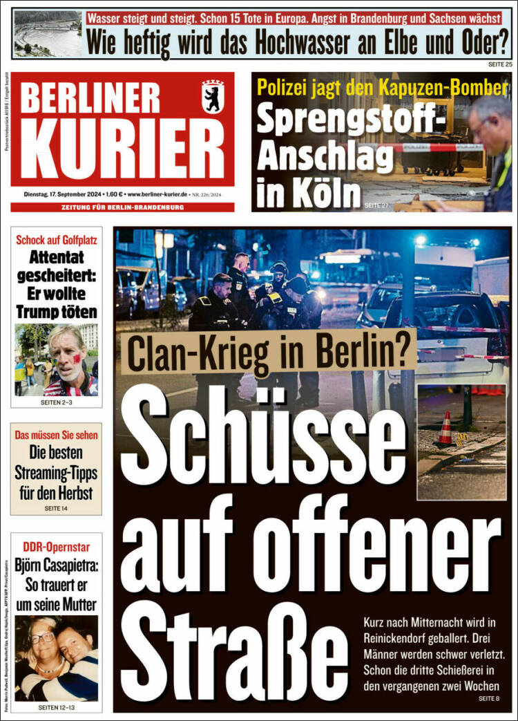 Portada de Berliner Kurier - Startseite BK (Alemania)