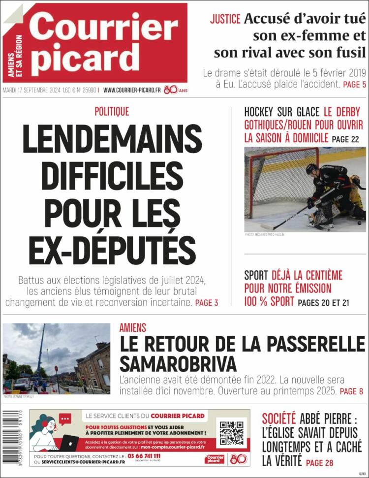 Portada de Courrier Picard (Francia)