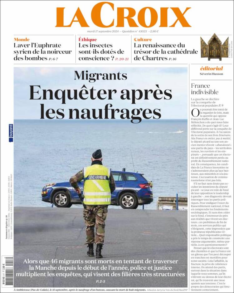 Portada de La Croix (Francia)
