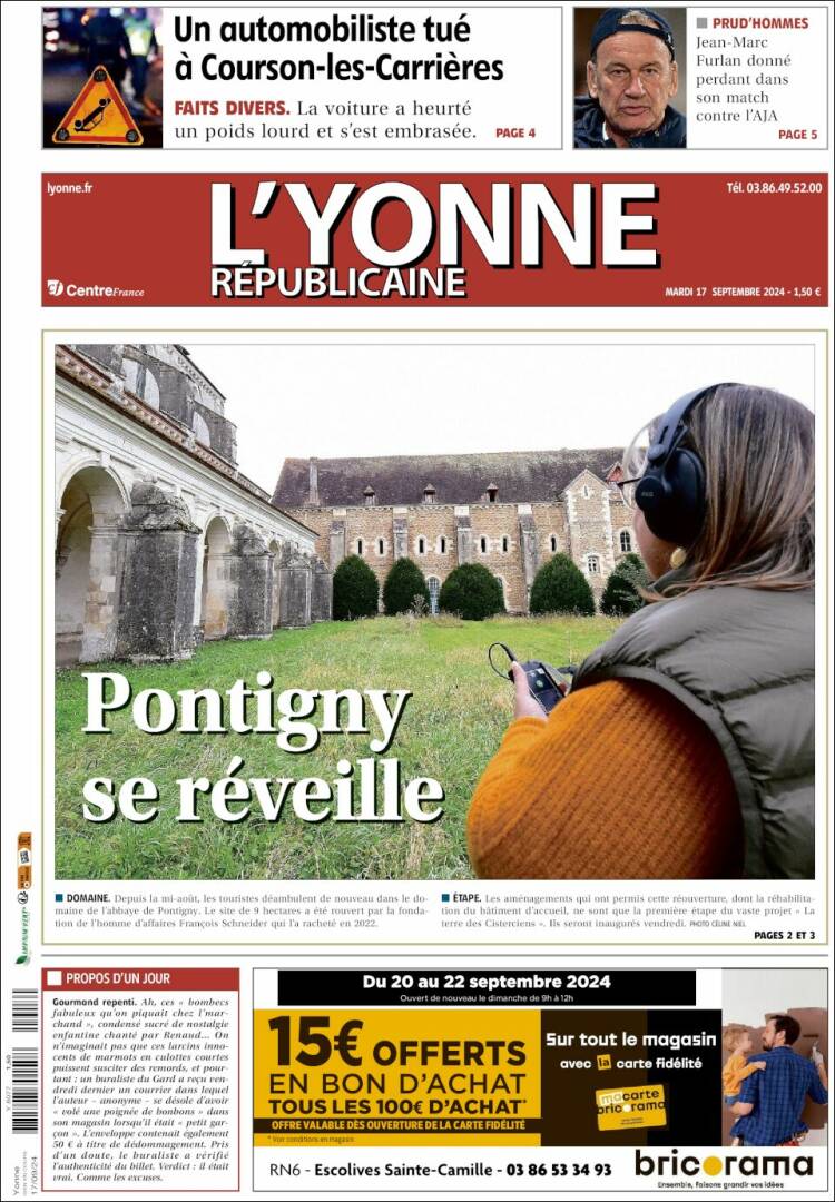Portada de L'Yonne-Républicaine (Francia)