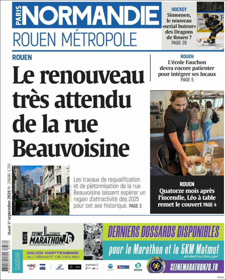 Portada de Paris Normandie (Francia)
