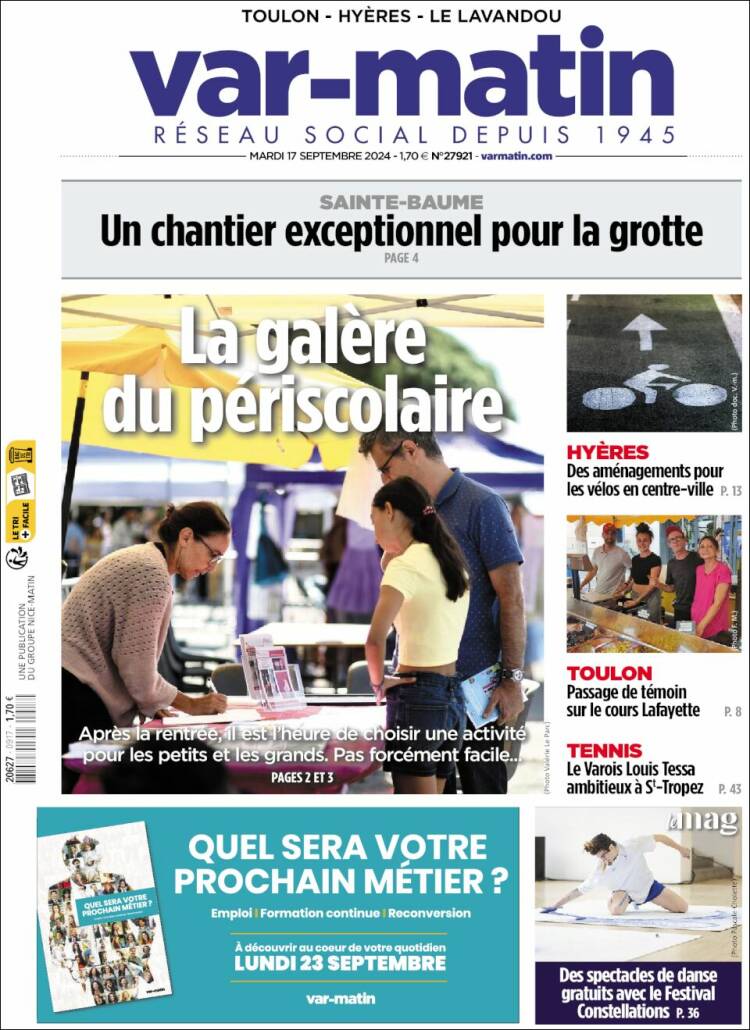 Portada de Var-Matin (Francia)