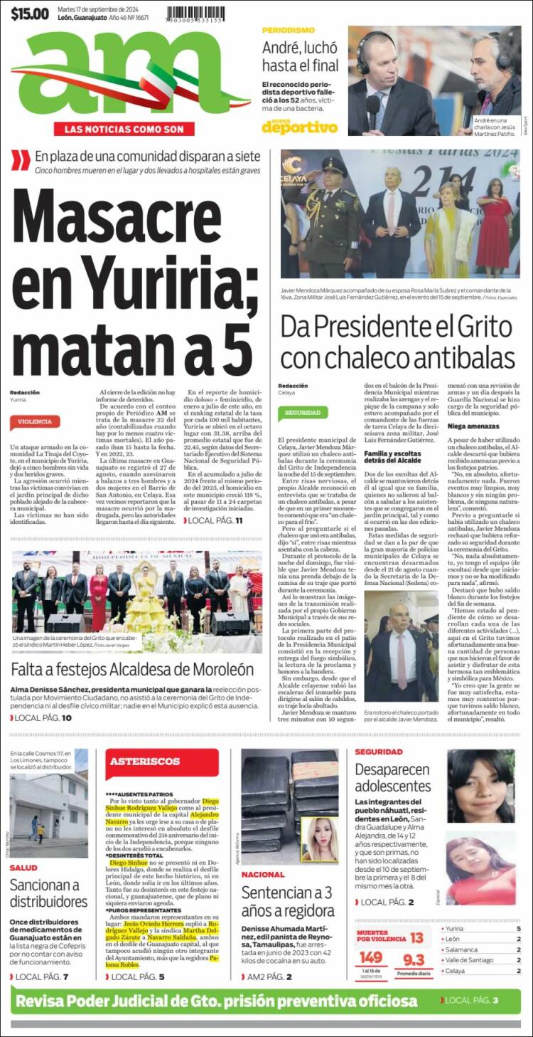 Portada de Al Día A.M. (México)