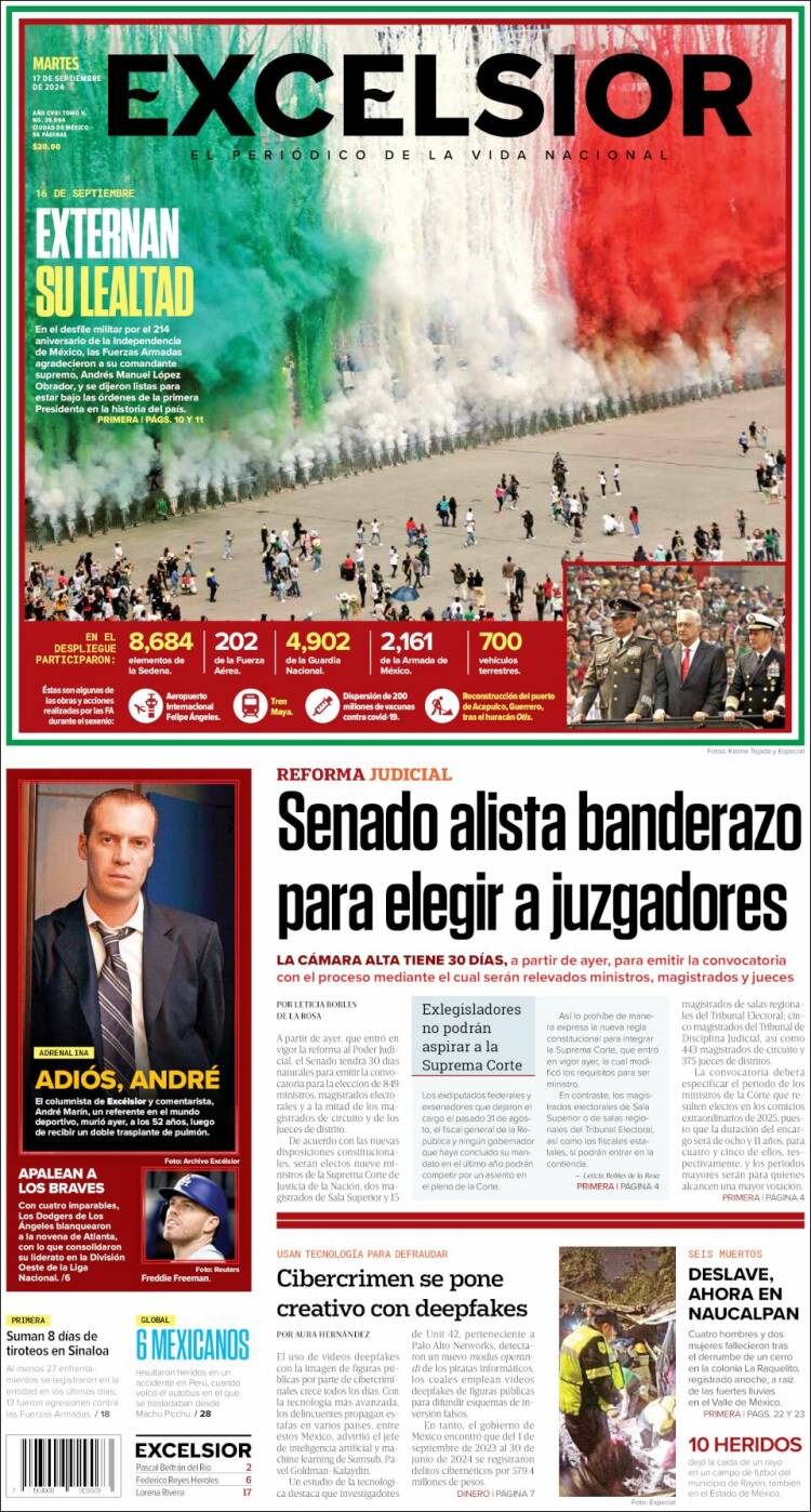 Portada de Excelsior (México)
