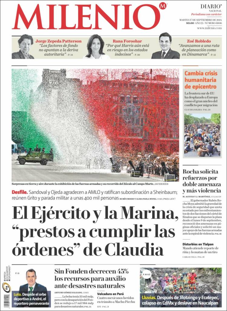 Portada de Milenio (México)