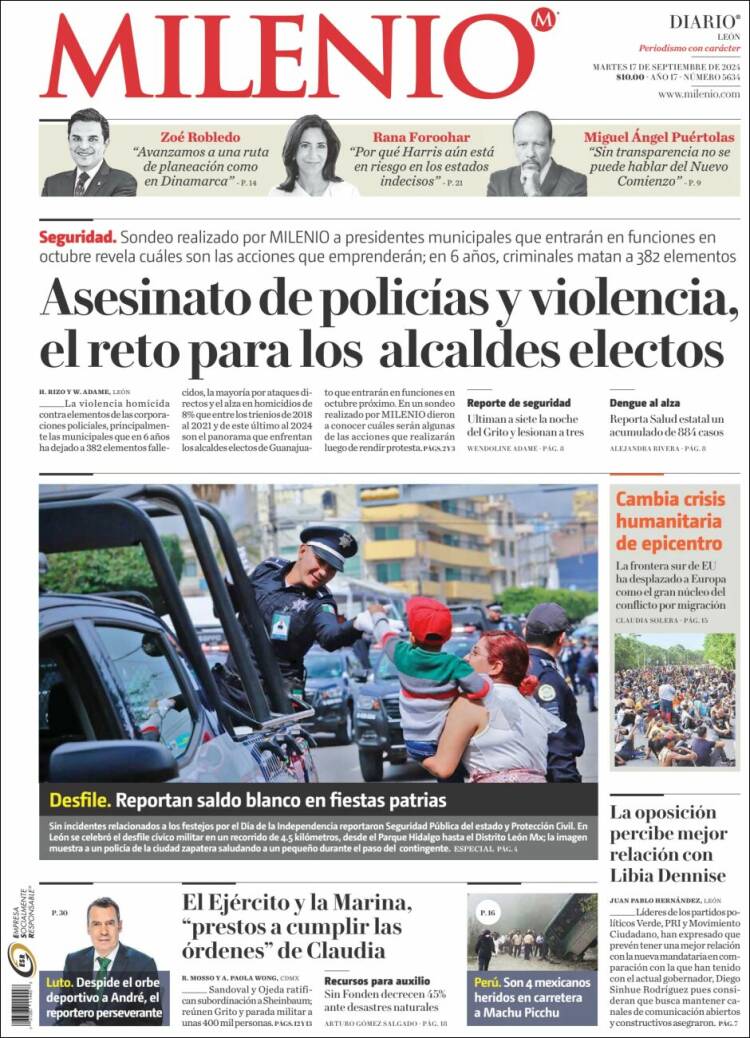 Portada de Milenio de León (México)