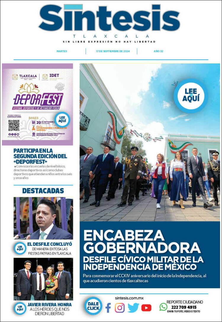 Portada de Síntesis de Tlaxcala (México)