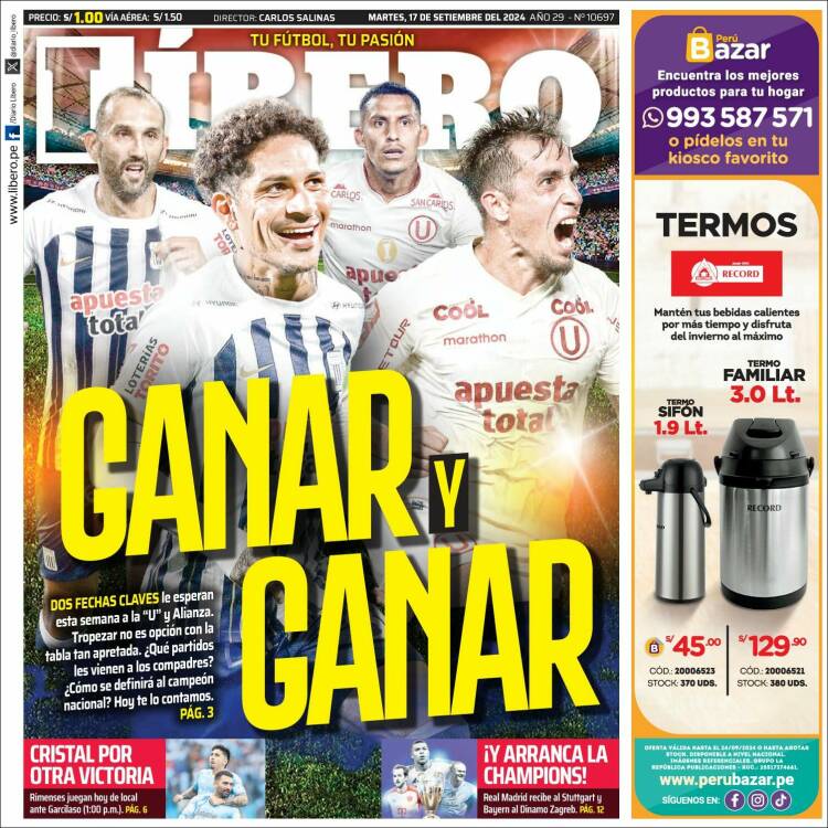 Portada de Líbero (Per&uacute;)